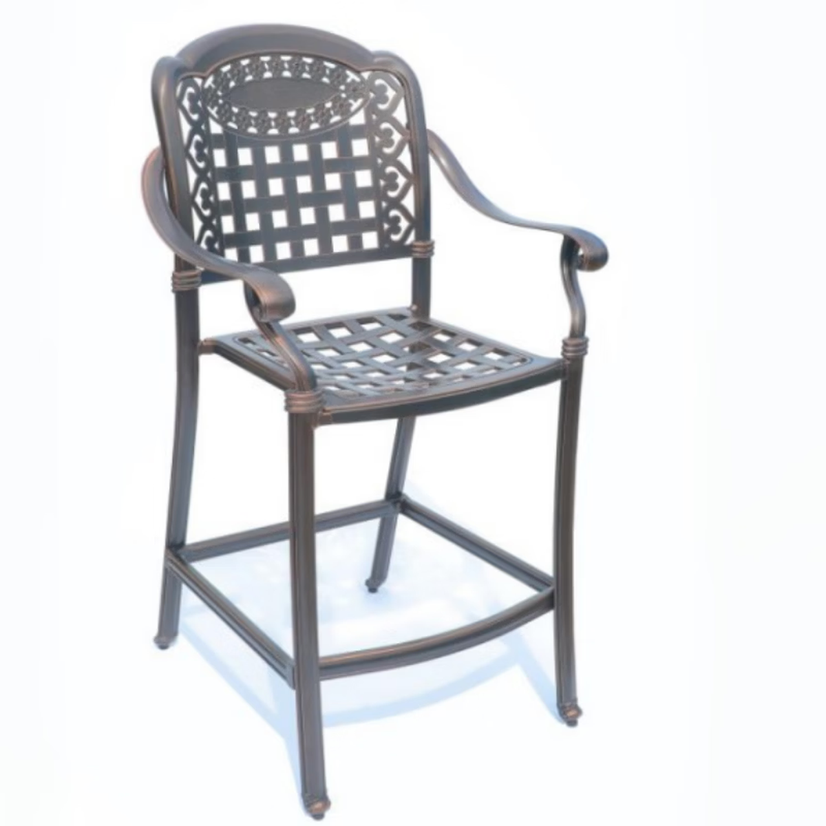 Youle field, outdoor cast aluminum tables and chairs, outdoor courtyard garden wrought iron balcony dining table, backrest rotating chair