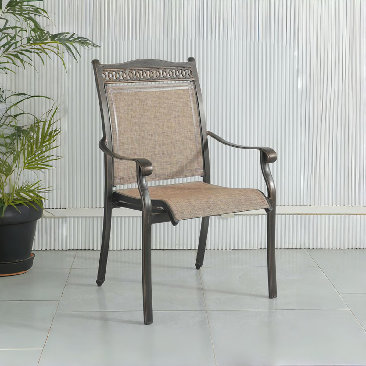 Youle field, outdoor cast aluminum tables and chairs, outdoor courtyard garden wrought iron balcony dining table, backrest rotating chair