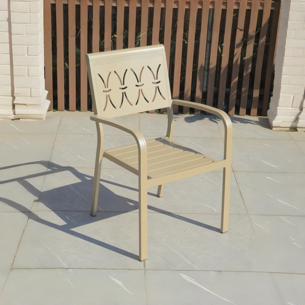 Youle field, outdoor cast aluminum tables and chairs, outdoor courtyard garden wrought iron balcony dining table, backrest rotating chair