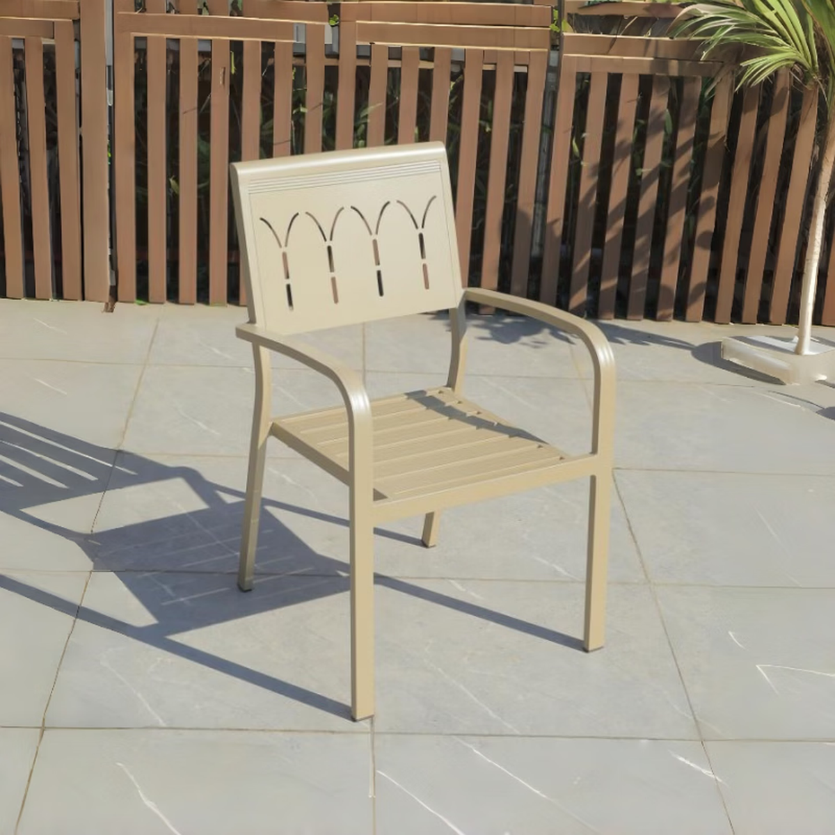 Youle field, outdoor cast aluminum tables and chairs, outdoor courtyard garden wrought iron balcony dining table, backrest rotating chair