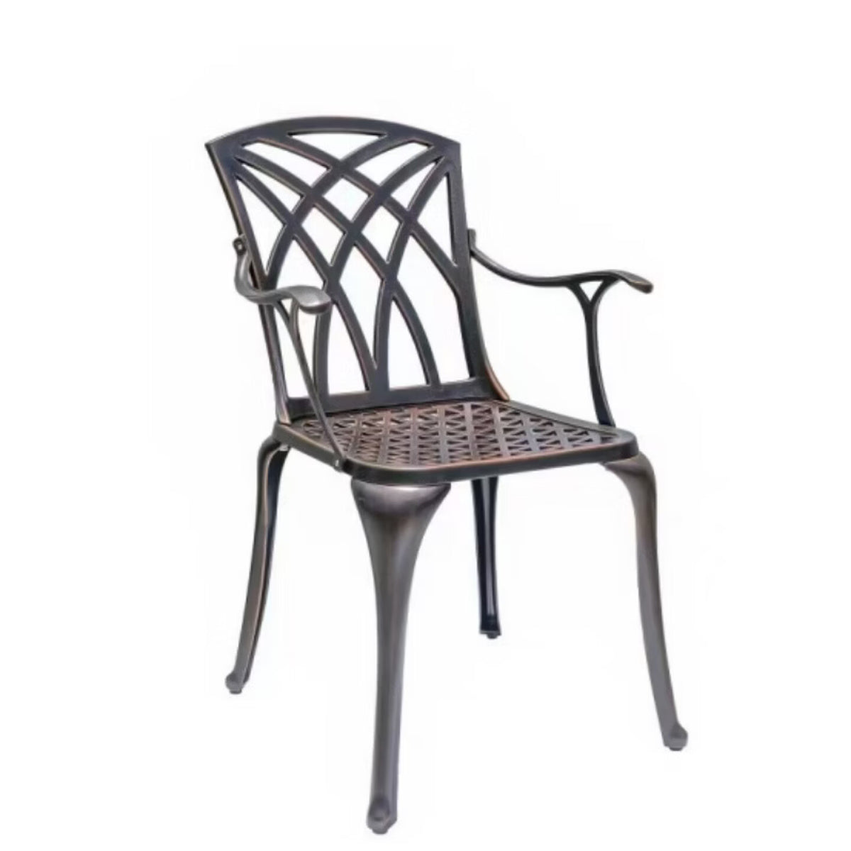 Youle field, outdoor cast aluminum tables and chairs, outdoor courtyard garden wrought iron balcony dining table, backrest rotating chair
