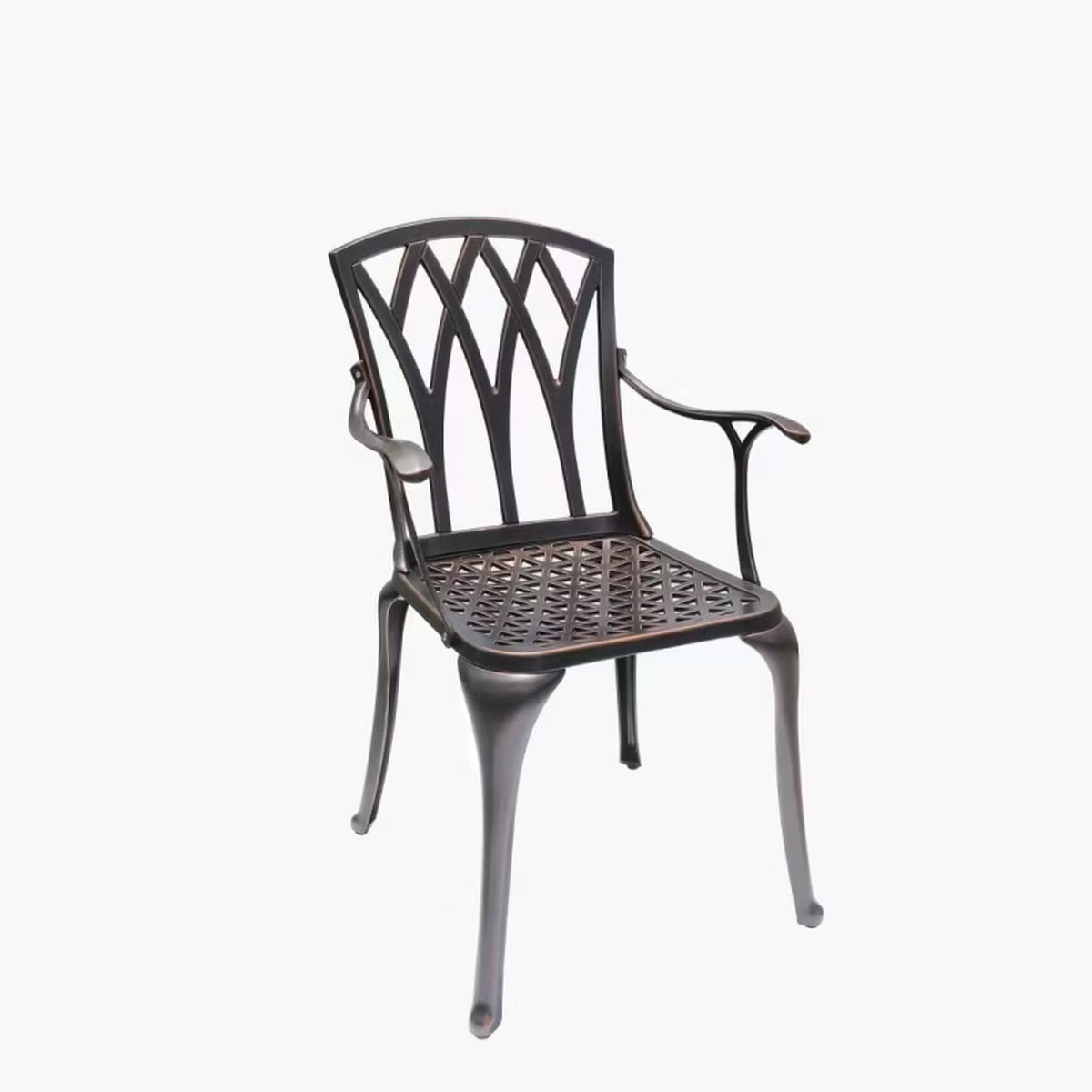 Youle field, outdoor cast aluminum tables and chairs, outdoor courtyard garden wrought iron balcony dining table, backrest rotating chair