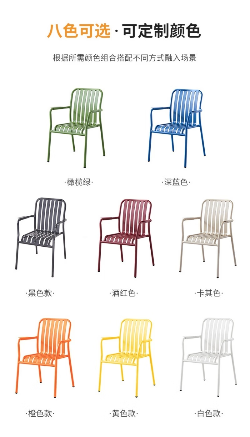 Youle field, outdoor cast aluminum tables and chairs, outdoor courtyard garden wrought iron balcony dining table, backrest rotating chair