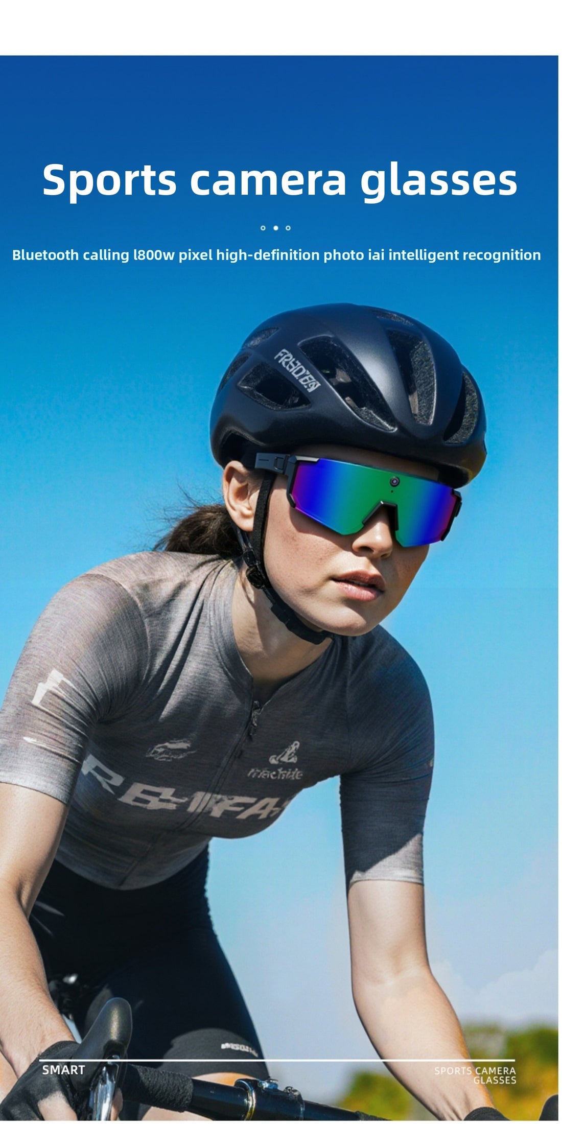 AI smart eyes IP54 waterproof goggles outdoor sports riding windproof and shake-proof translation shooting eyes