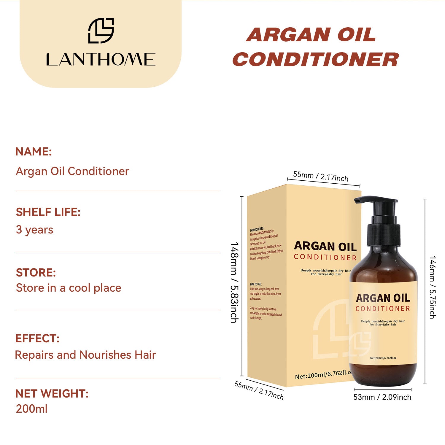 Cross-border Argan Oil Conditioner Repair Strong Anti-dehydration Moisturizing Oil Control Argan Oil Conditioner