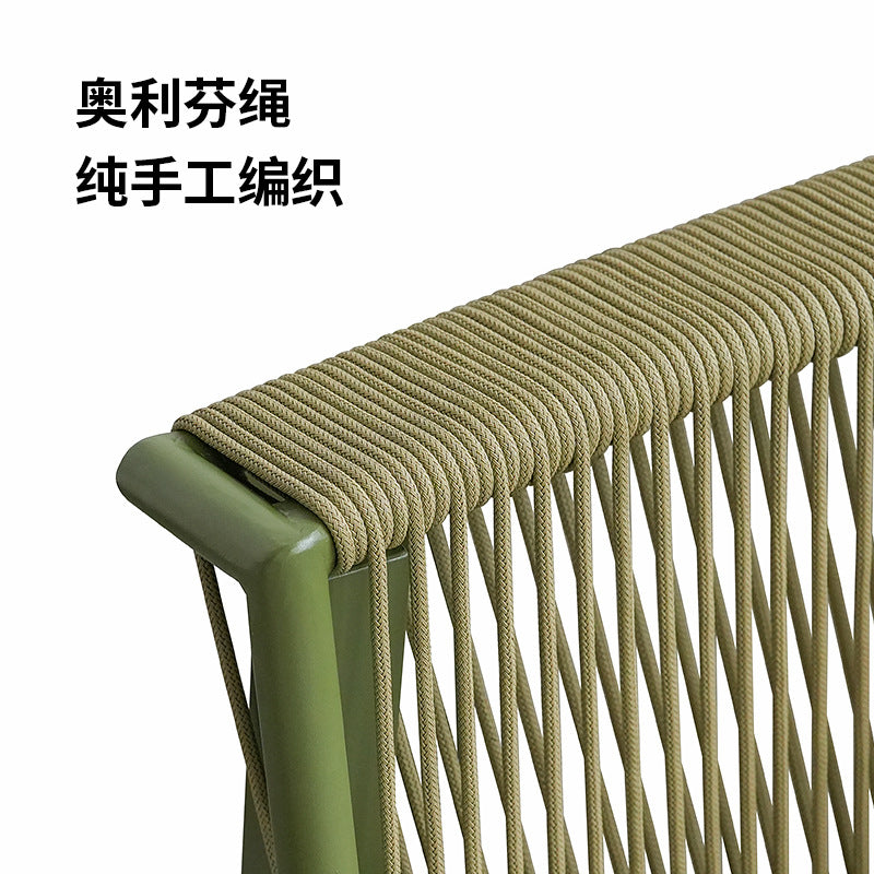 Outdoor sofa aluminum alloy pull rope garden pool villa waterproof anti-rust courtyard hotel bed sofa chair