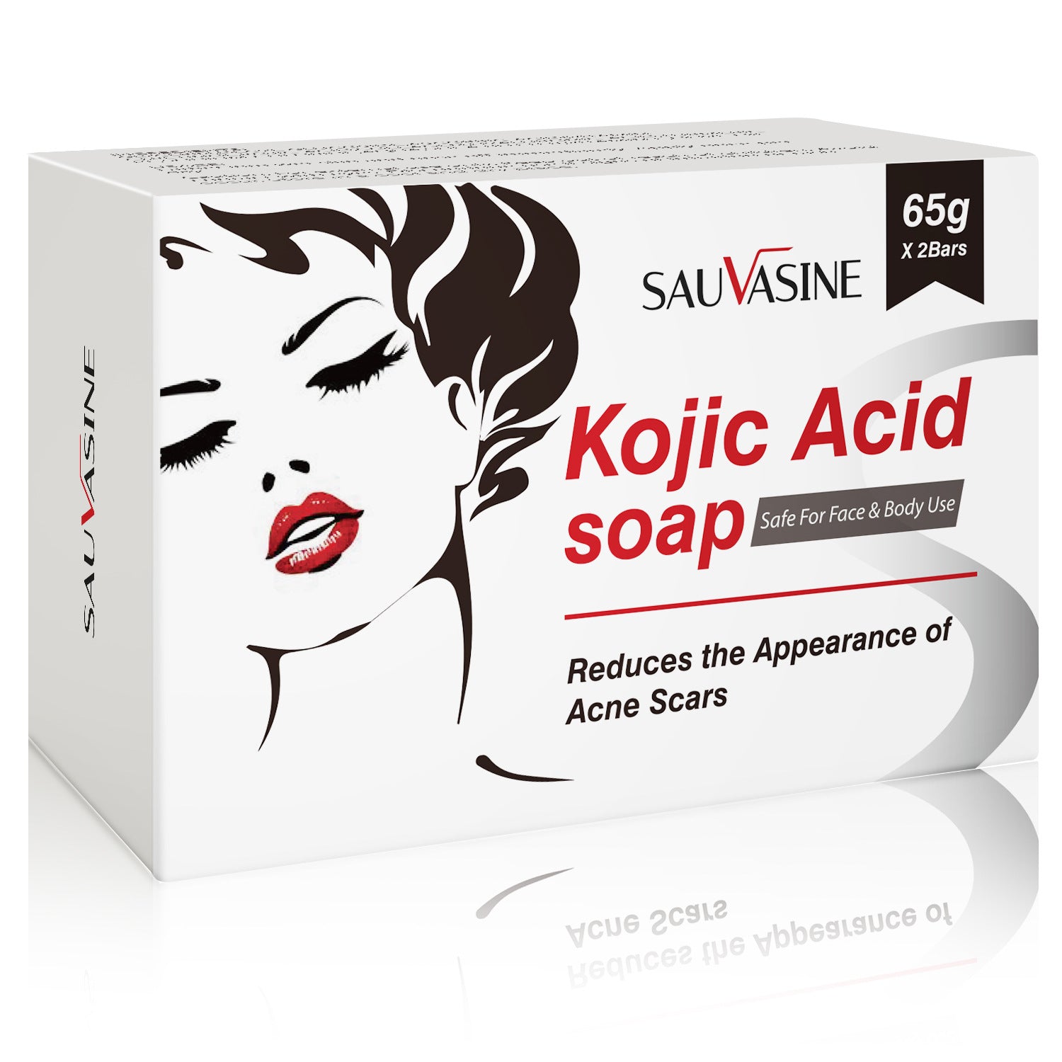 Cross-Border Kojic Acid Soap Oil Control Cleansing Facial Mite Removal Handmade Soap SAUVASINE Kojic acid Soap