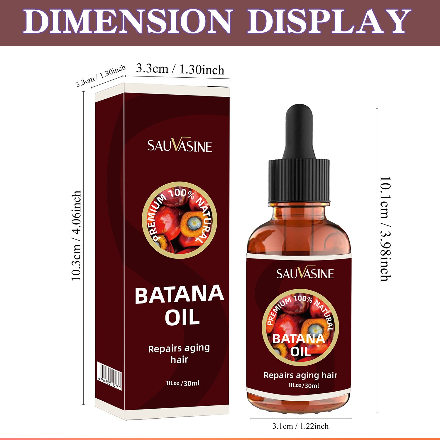 Cross Border Batana Hair Care Essential Oil Nourishing Softening Repair Hair Fixing SAUVASINE BATANA OIL