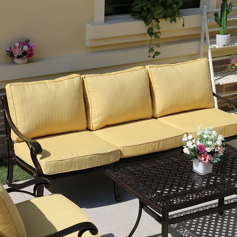 Outdoor cast aluminum sofa chair villa courtyard garden terrace sunroom hotel furniture living room leisure sofa combination