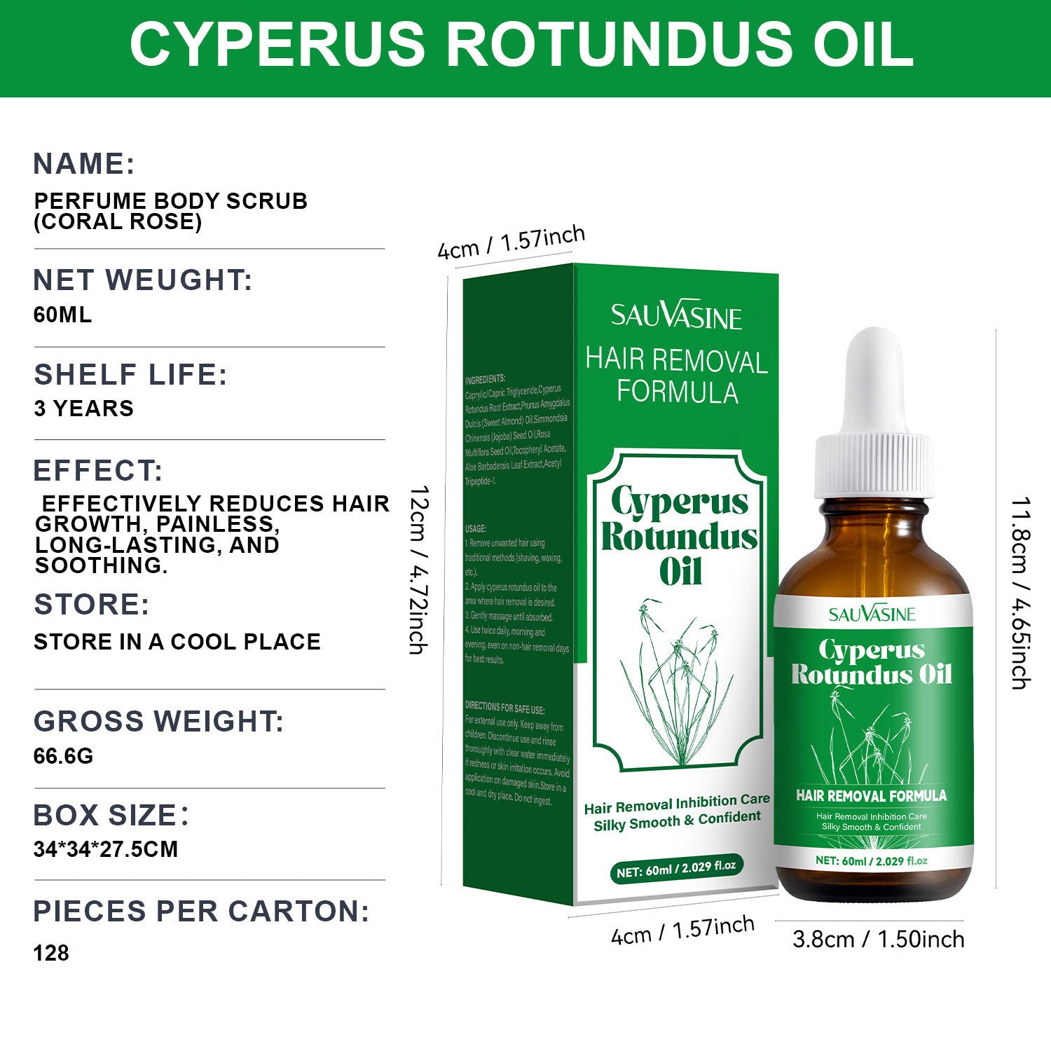 Cross-border New Explosion Cyperus Oil 60nl Cyperus Rotundus Oil