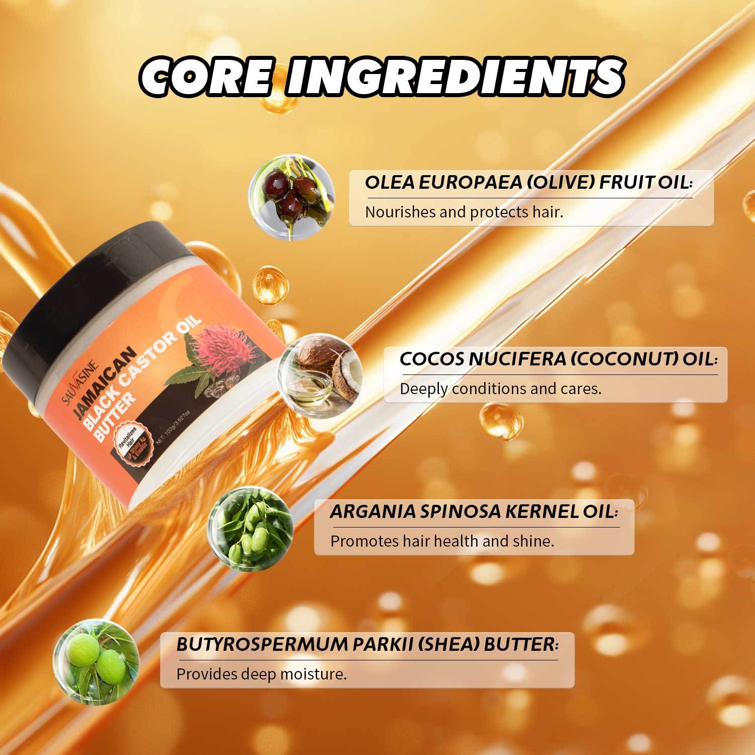 Jamaican Castor Oil Butter Hair Care Essential Oil Softening Nourishing Hair Care Series