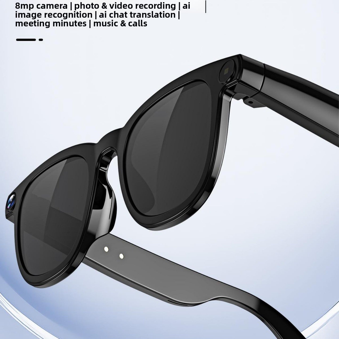 Intelligent voice assistant sunglasses men's and women's polarized light UV protection sunglasses can be worn with degrees
