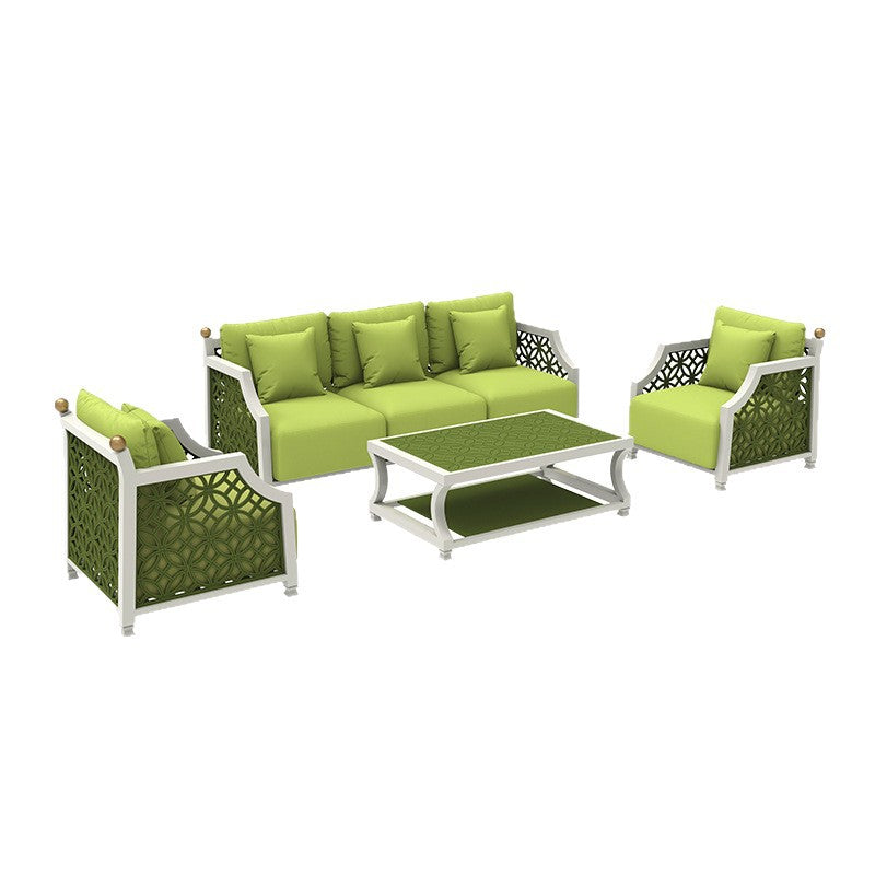 Outdoor sofa aluminum frame garden swimming pool villa waterproof anti-rust courtyard hotel homestay sofa bed