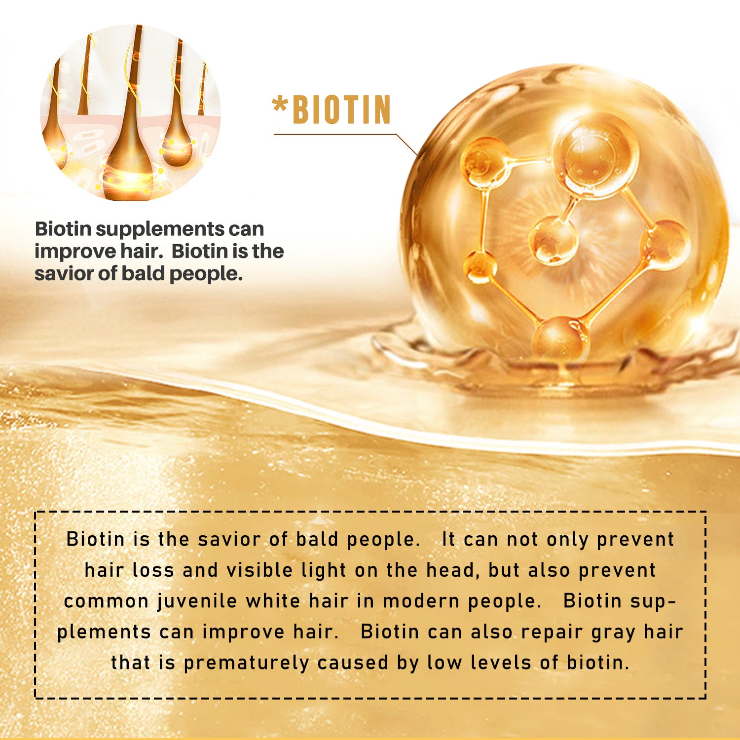 Biotin hair care spray herbal nutritional serum BIOTIN hair growth serum