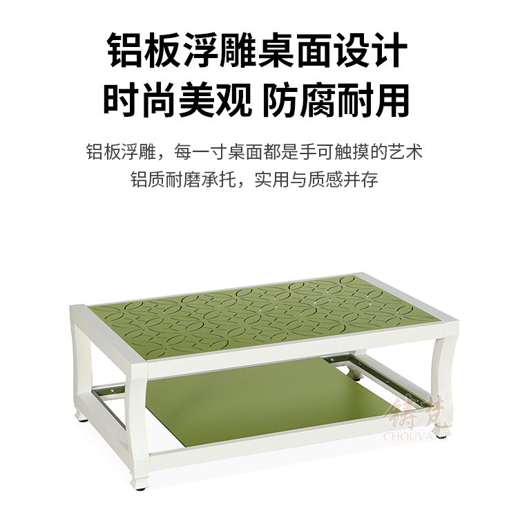 Outdoor sofa aluminum frame garden swimming pool villa waterproof anti-rust courtyard hotel homestay sofa bed