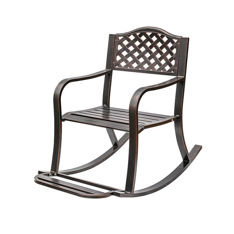 Outdoor rocking chair courtyard balcony garden outdoor outdoor leisure simple rocking chair milk tea shop restaurant seaside swimming pool