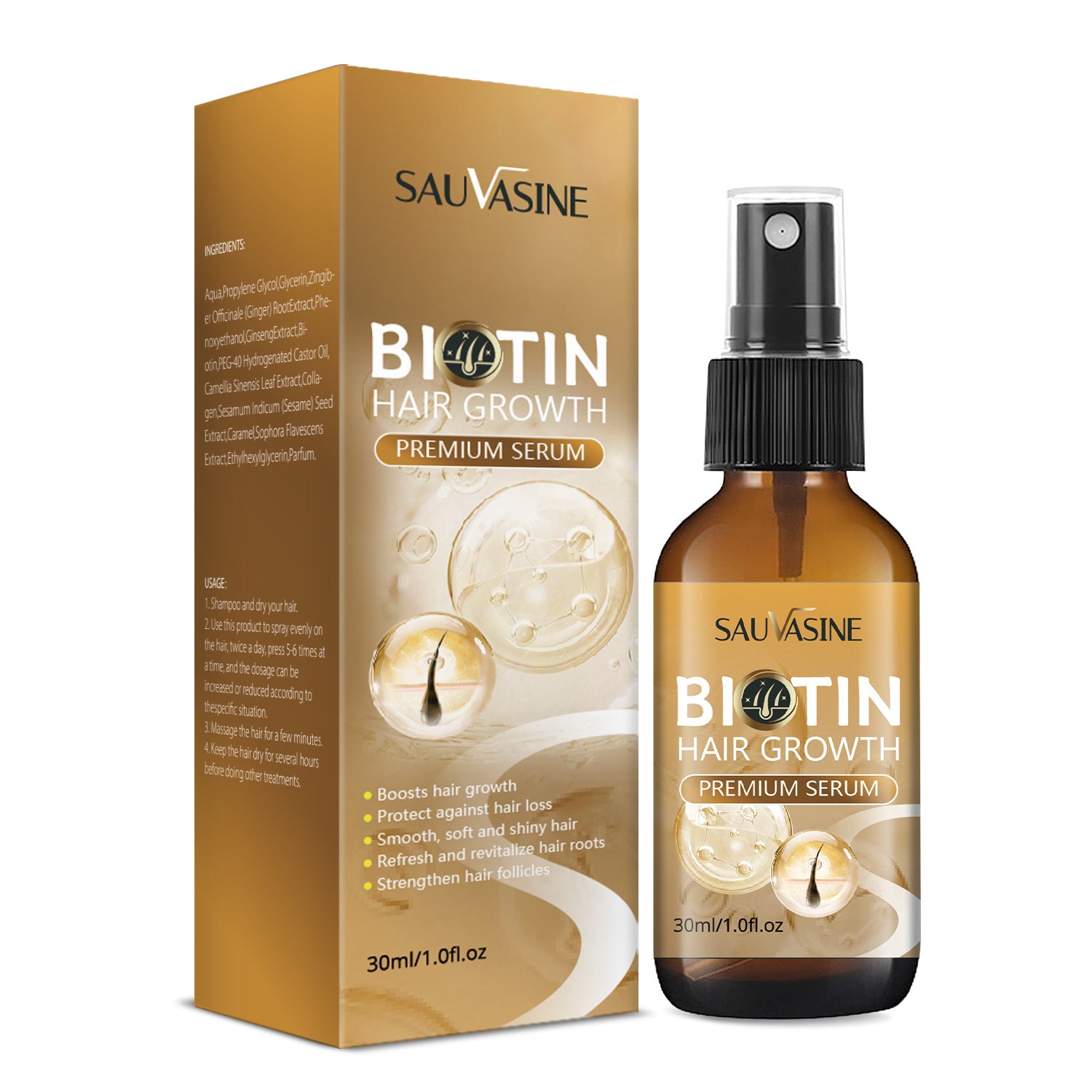Biotin hair care spray herbal nutritional serum BIOTIN hair growth serum