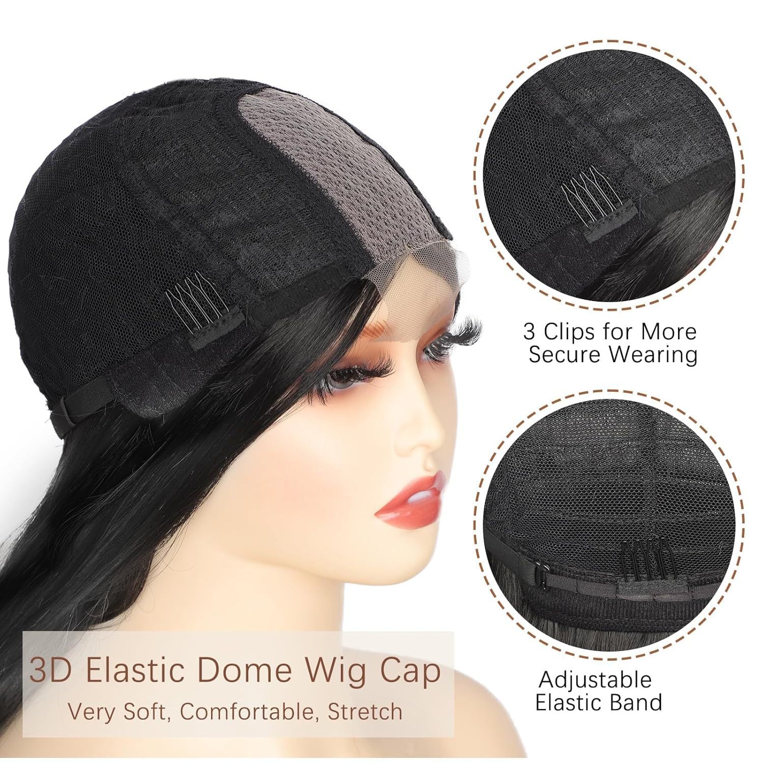 European and American wigs, women's front lace wigs, medium points, small lace highlights, long curly hair, chemical fiber headgear.
