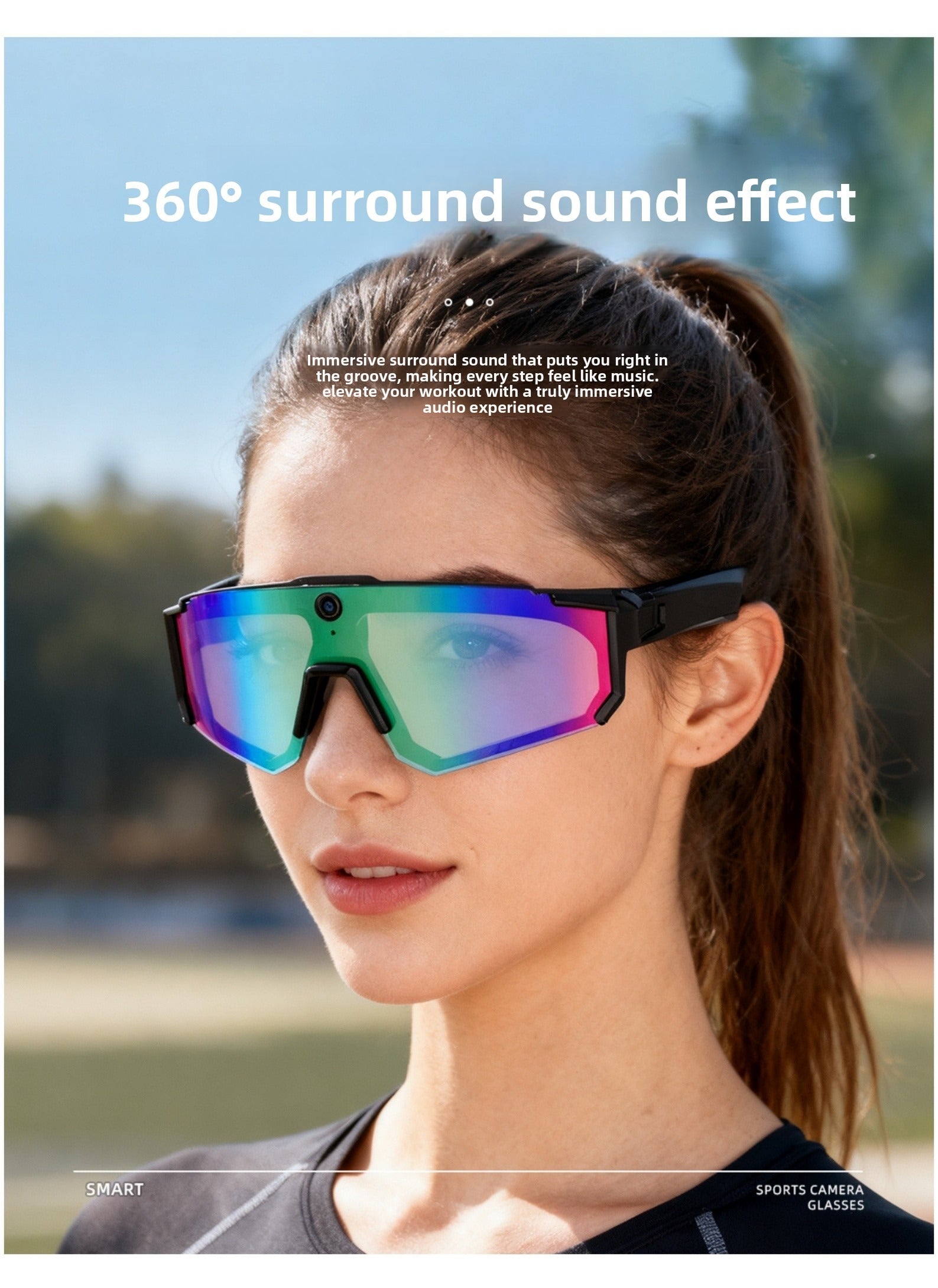 AI smart eyes IP54 waterproof goggles outdoor sports riding windproof and shake-proof translation shooting eyes